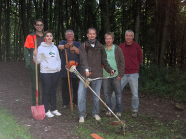 V.l.: Sebastian Denzer, Hannah Denzer, Johan Wagner, Torsten Striehl, Elmar Büffel und Wolfgang Denzer